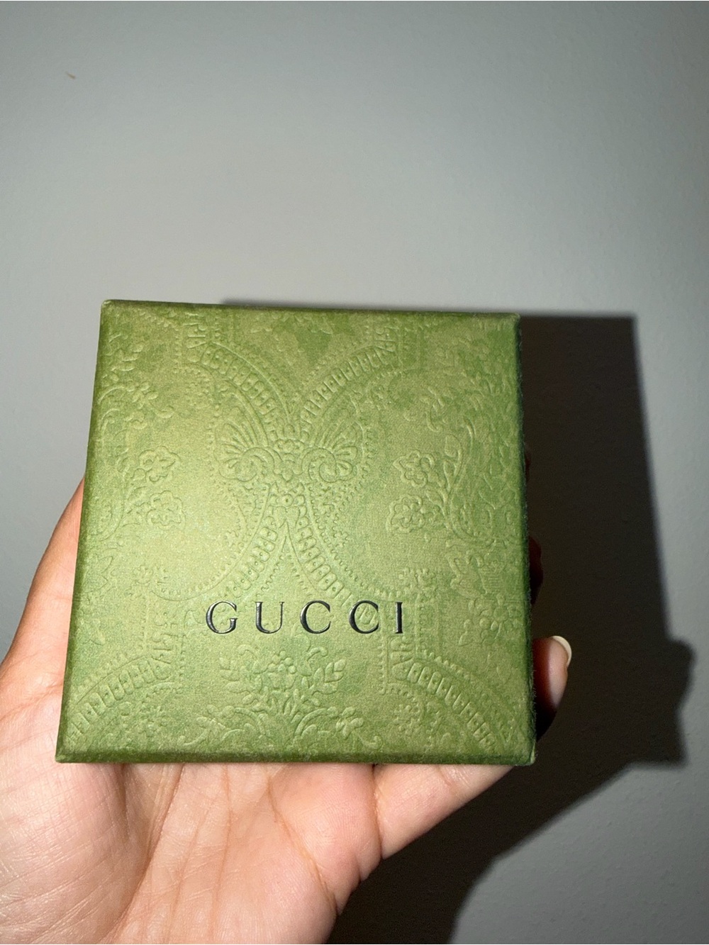 Gucci Green Embossed Jewelry Box